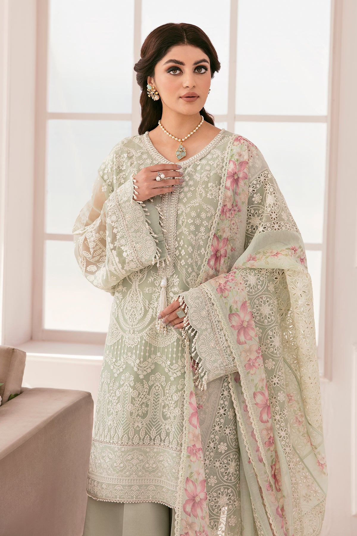 EMBROIDERED CHIFFON CH11-01 UNSTITCHED