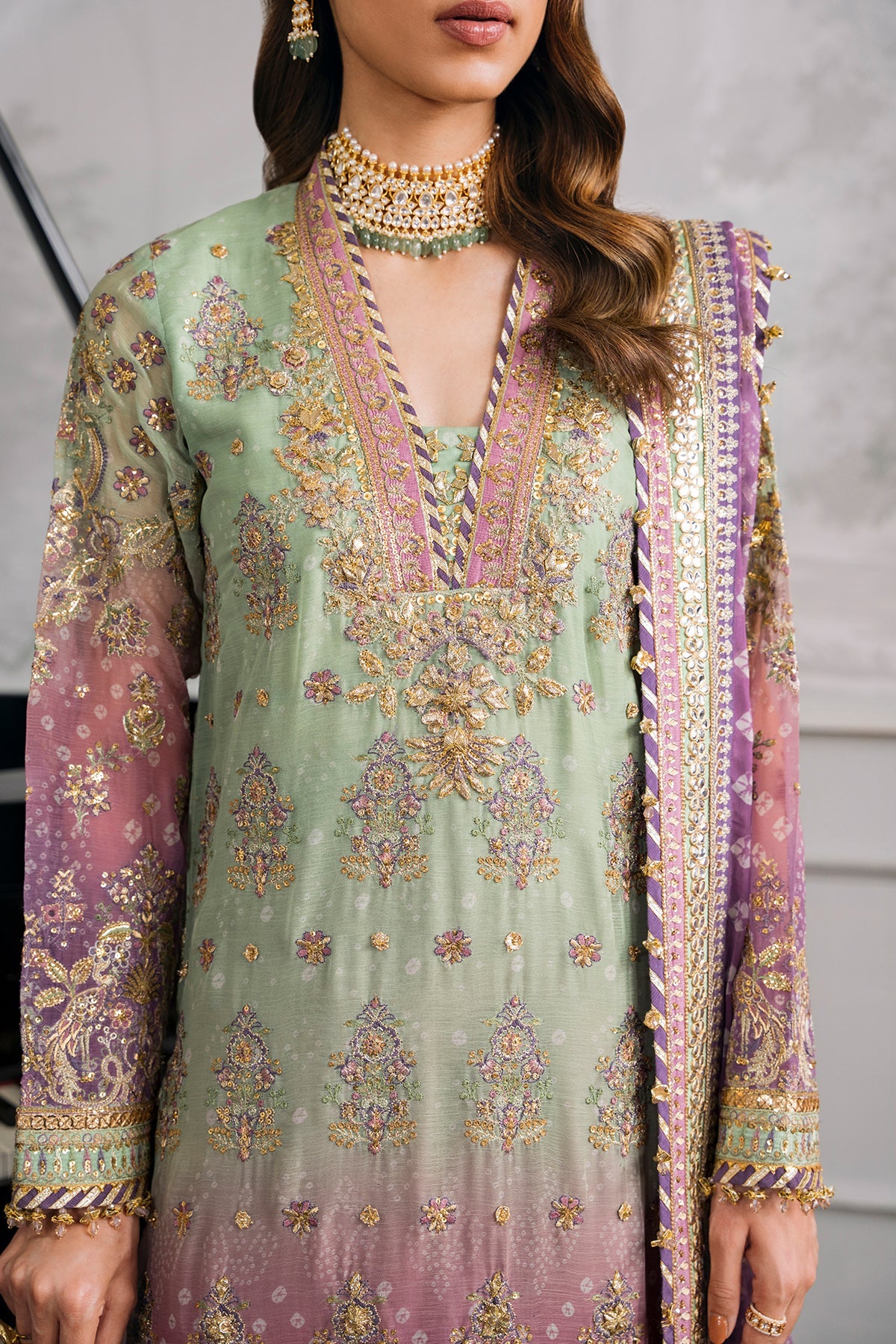 EMBROIDERED CHIFFON CH12-08 UNSTITCHED