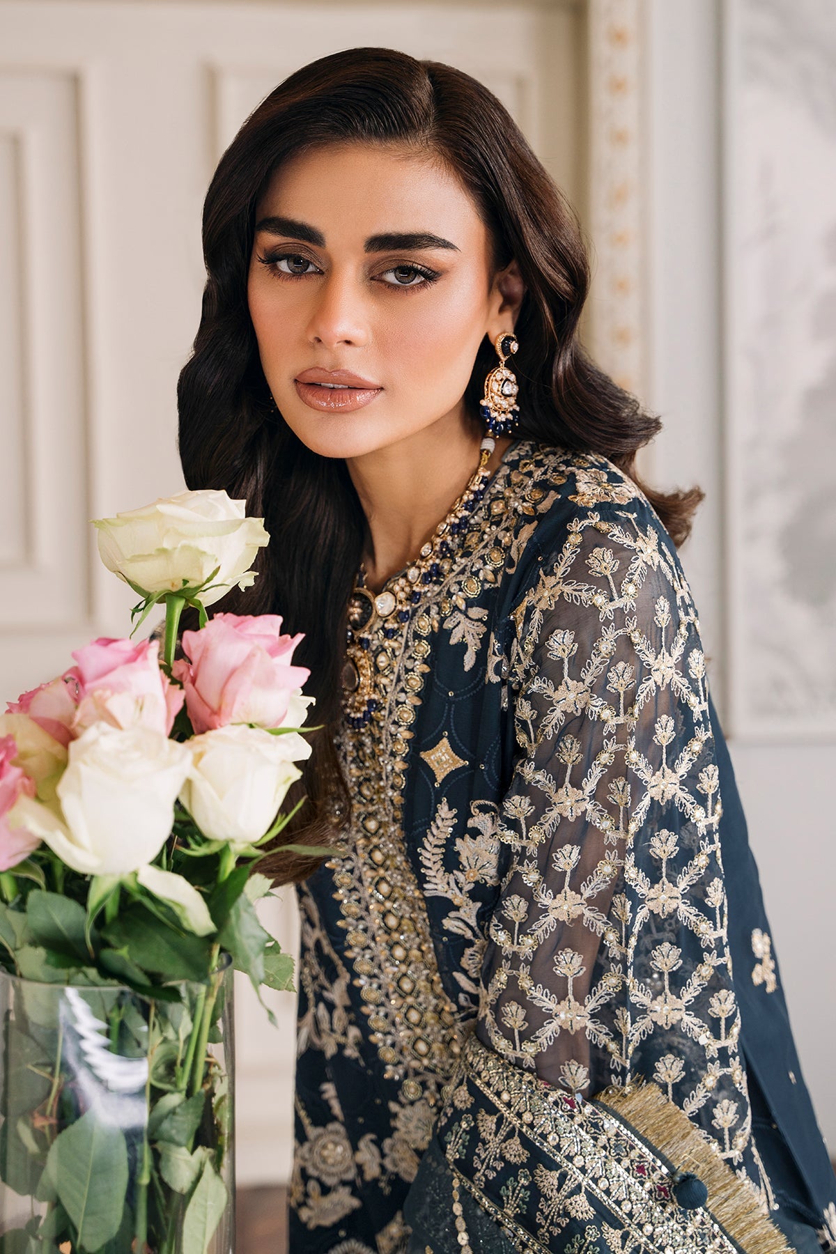 EMBROIDERED CHIFFON CH12-01 UNSTITCHED