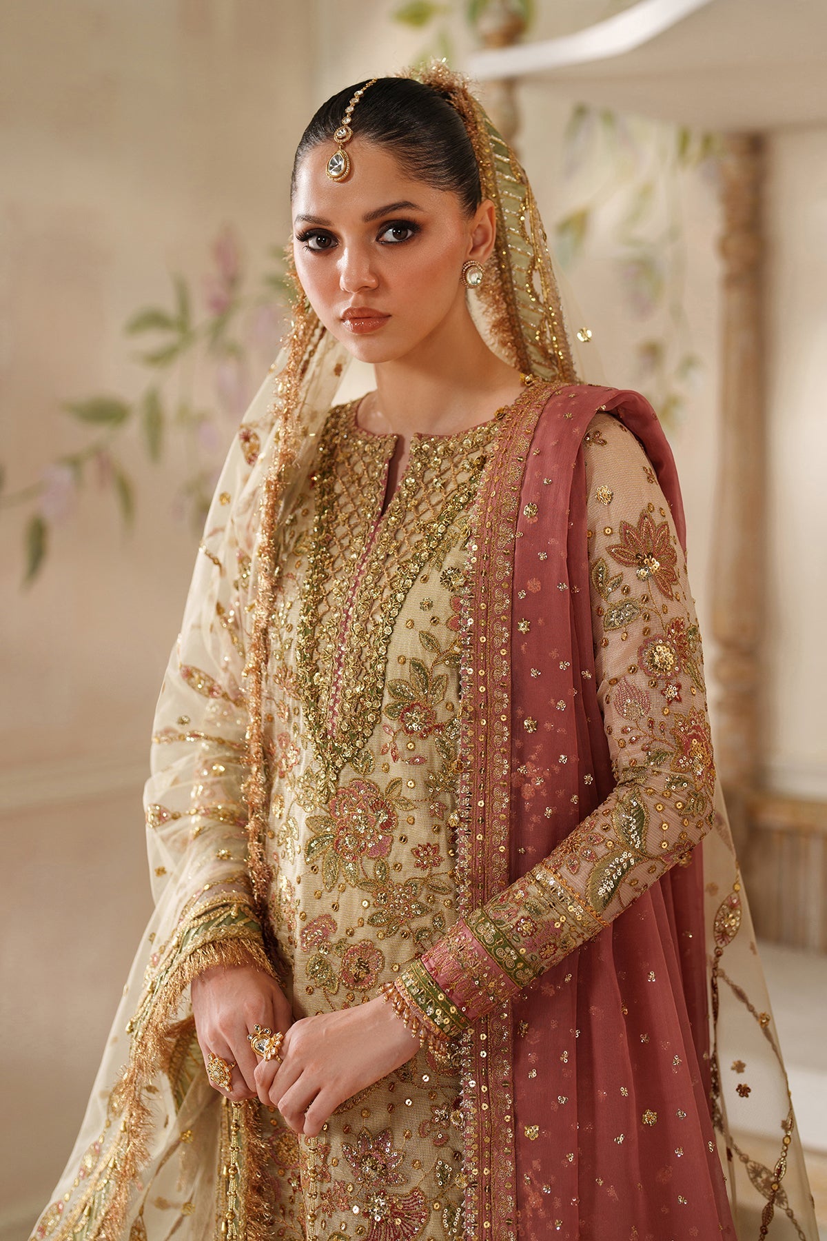 EMBROIDERED NET CH14-02 UNSTITCHED