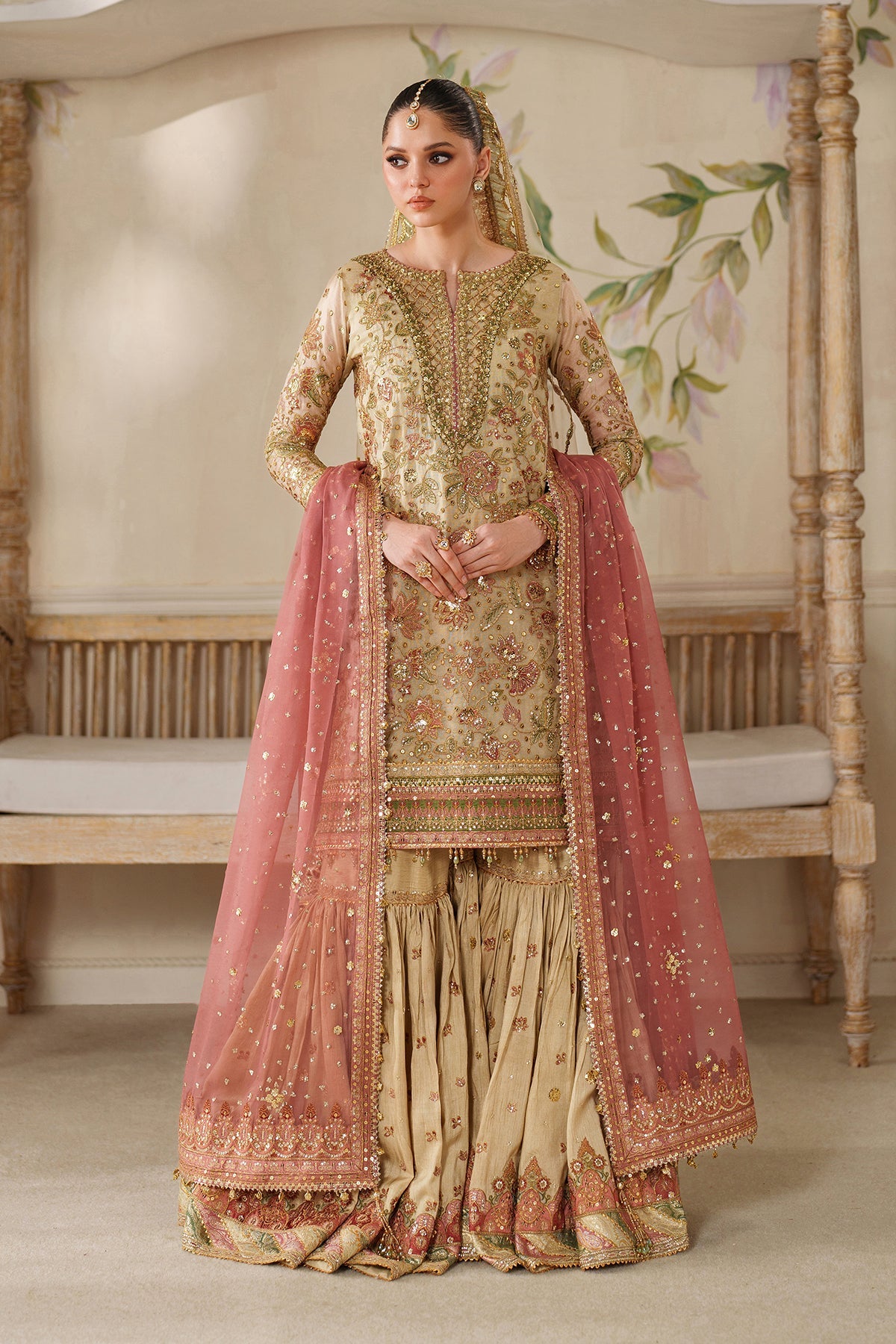 EMBROIDERED NET CH14-02 UNSTITCHED