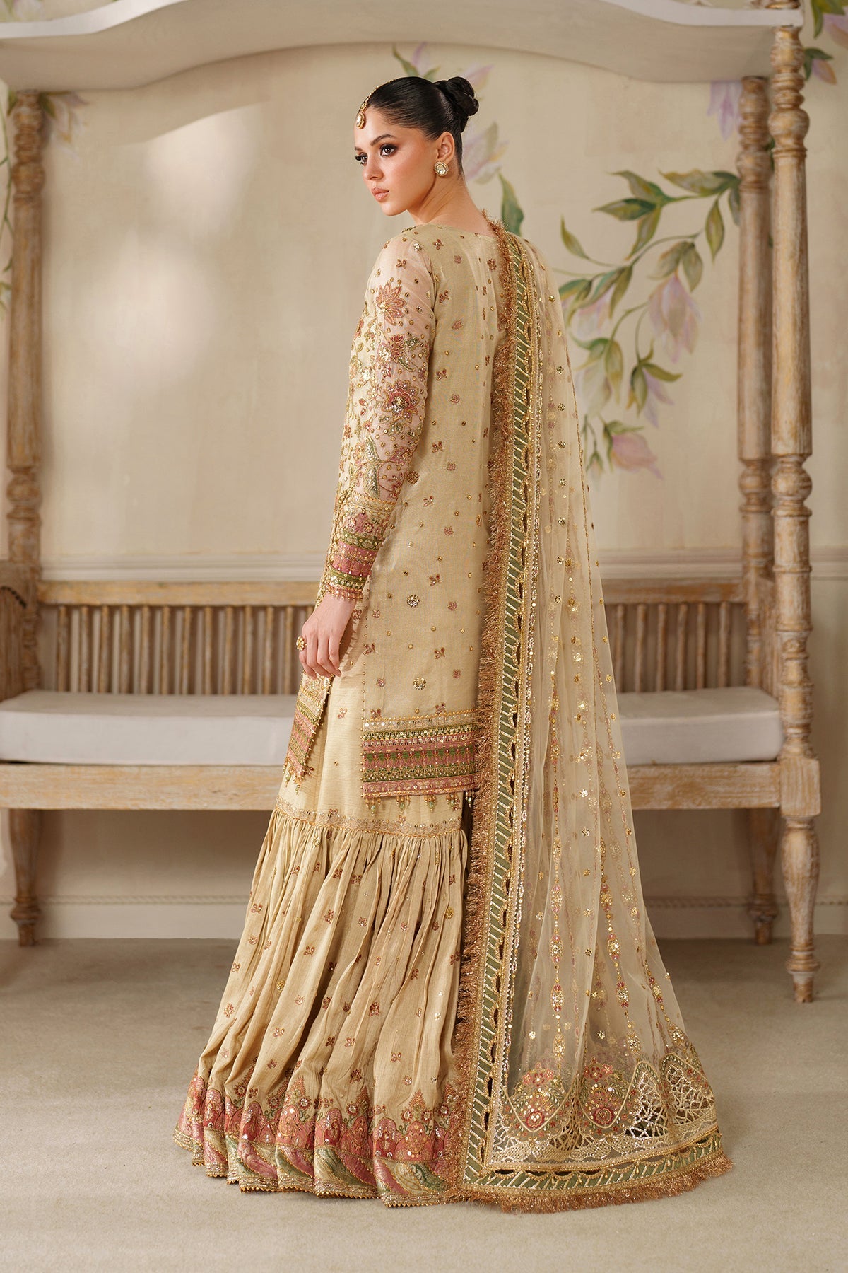 EMBROIDERED NET CH14-02 UNSTITCHED