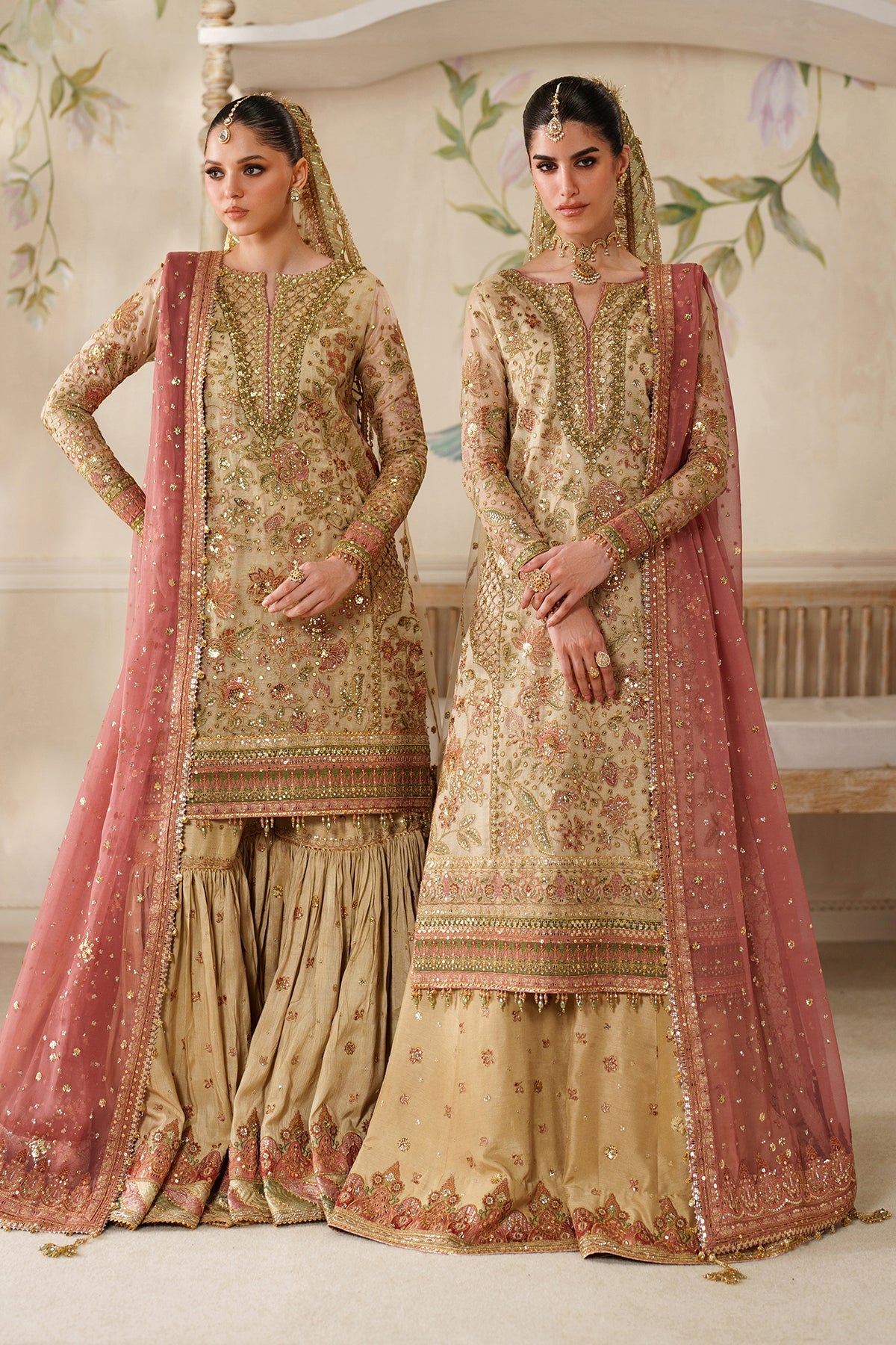 EMBROIDERED NET CH14-02 UNSTITCHED