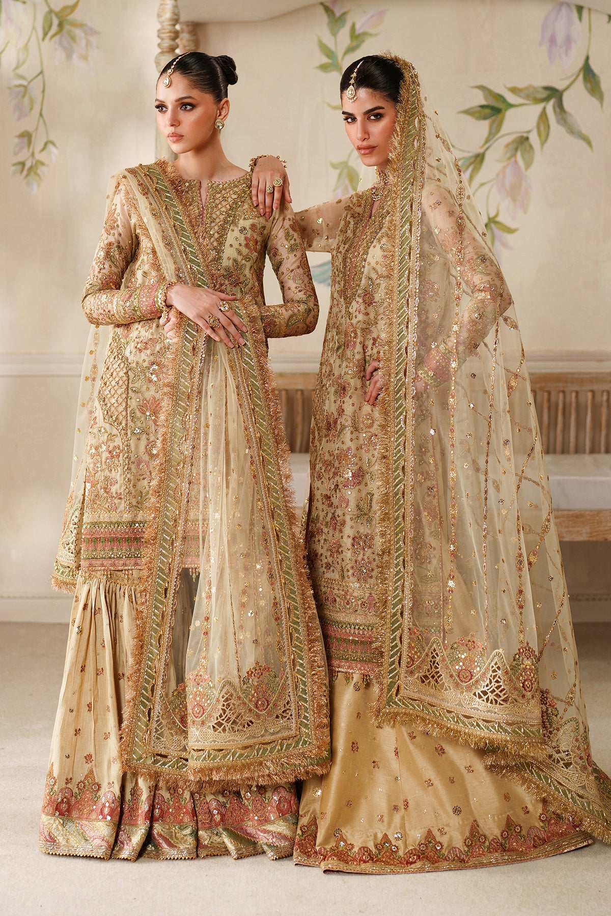 EMBROIDERED NET CH14-02 UNSTITCHED