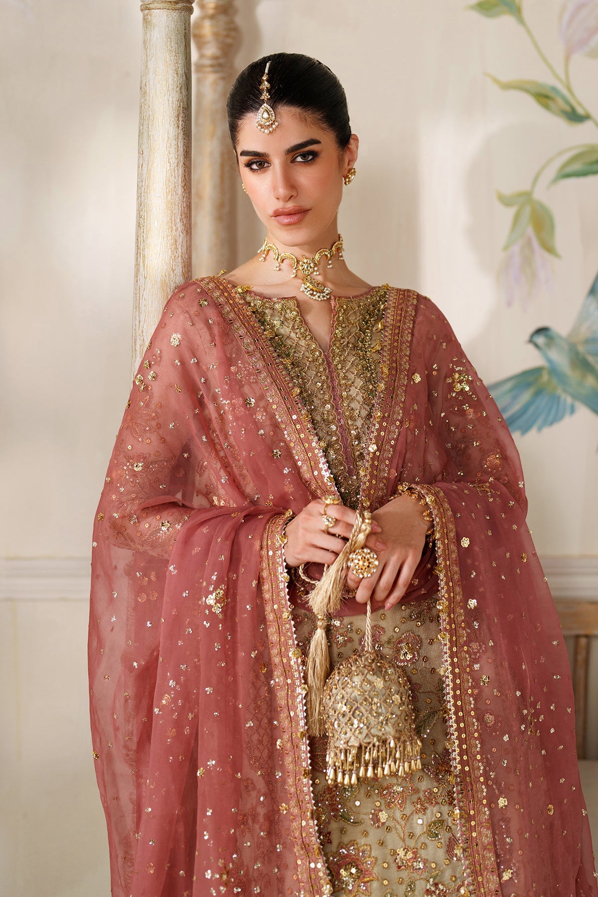 EMBROIDERED NET CH14-02 UNSTITCHED