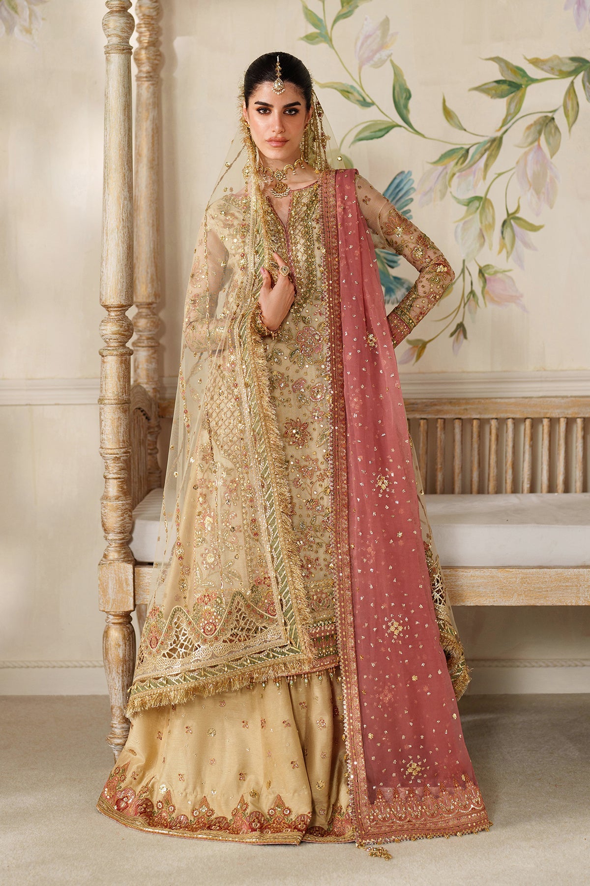 EMBROIDERED NET CH14-02 UNSTITCHED