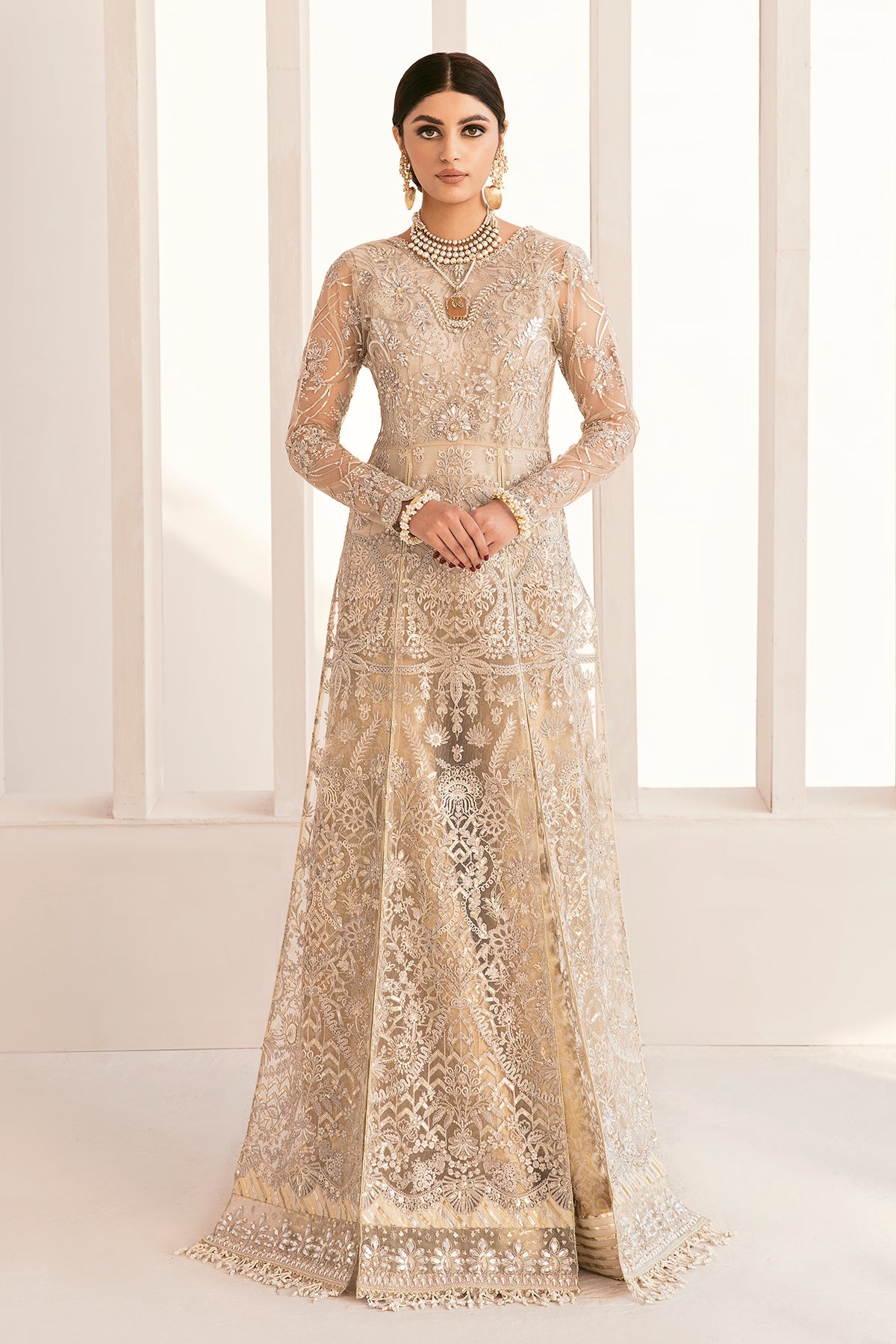 EMBROIDERED NET CH11-03 UNSTITCHED