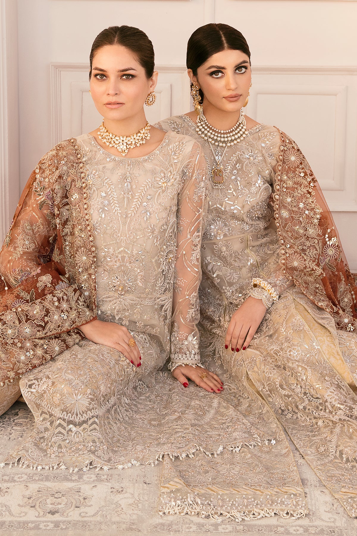 EMBROIDERED NET CH11-03 UNSTITCHED
