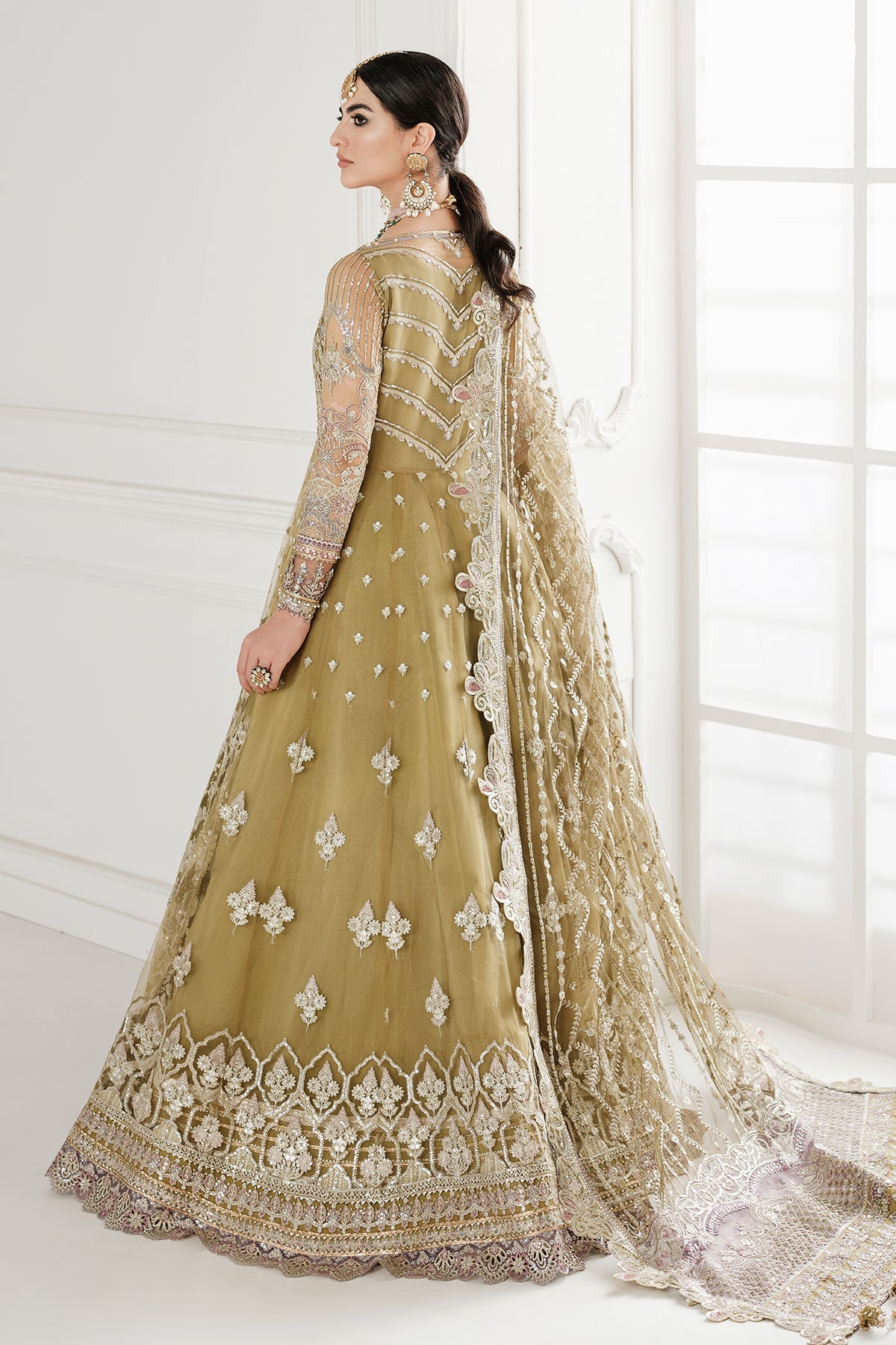 EMBROIDERED NET CH10-02 UNSTITCHED