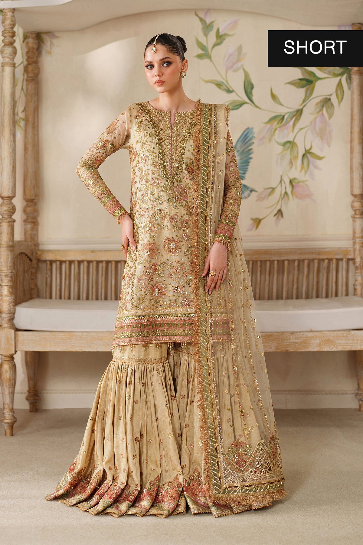 EMBROIDERED NET CH14-02 UNSTITCHED