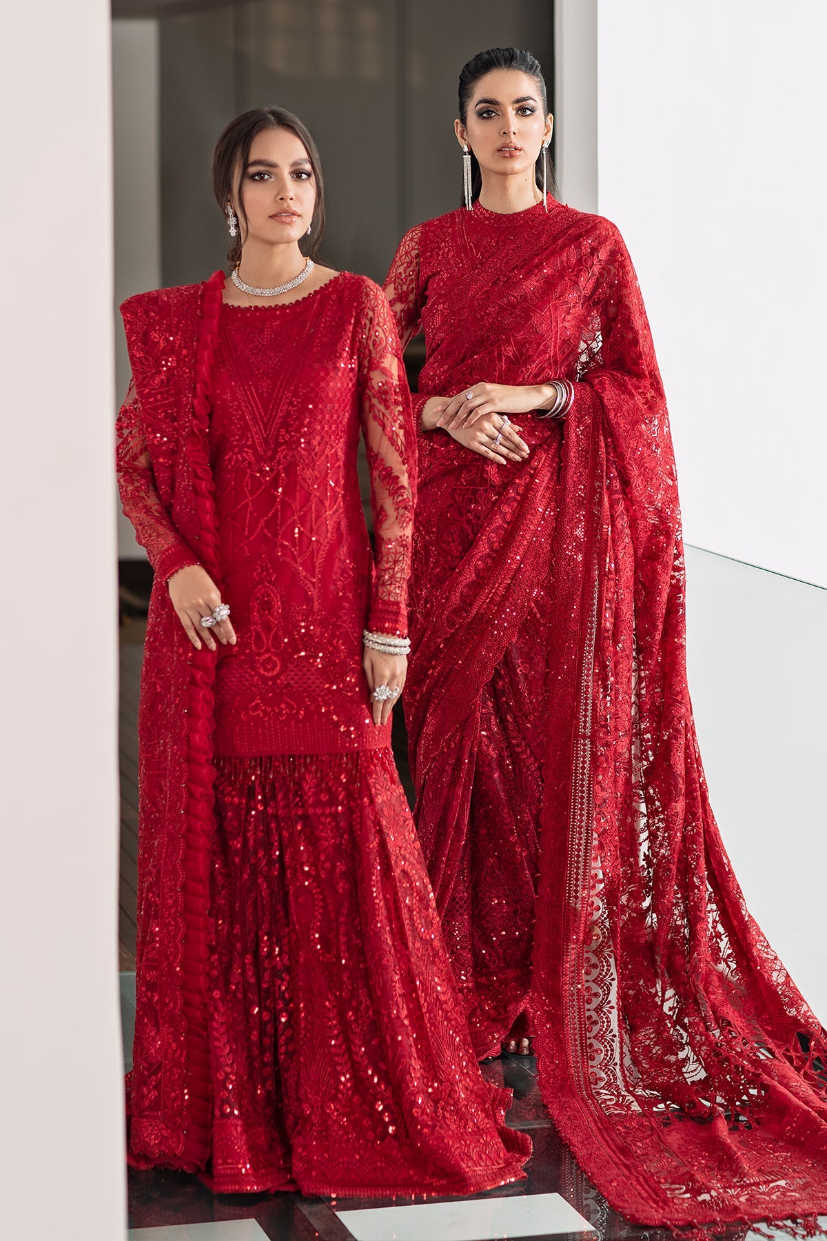 EMBROIDERED NET CH09-06 UNSTITCHED
