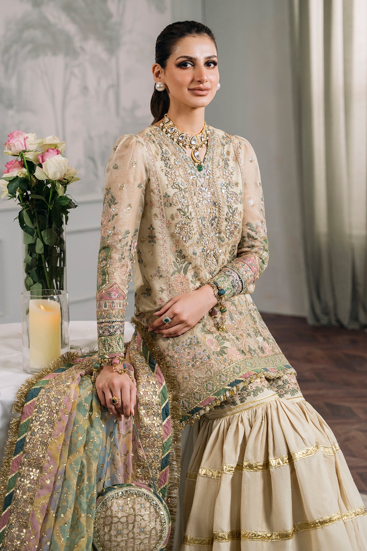 EMBROIDERED MASURI CH12-04 UNSTITCHED