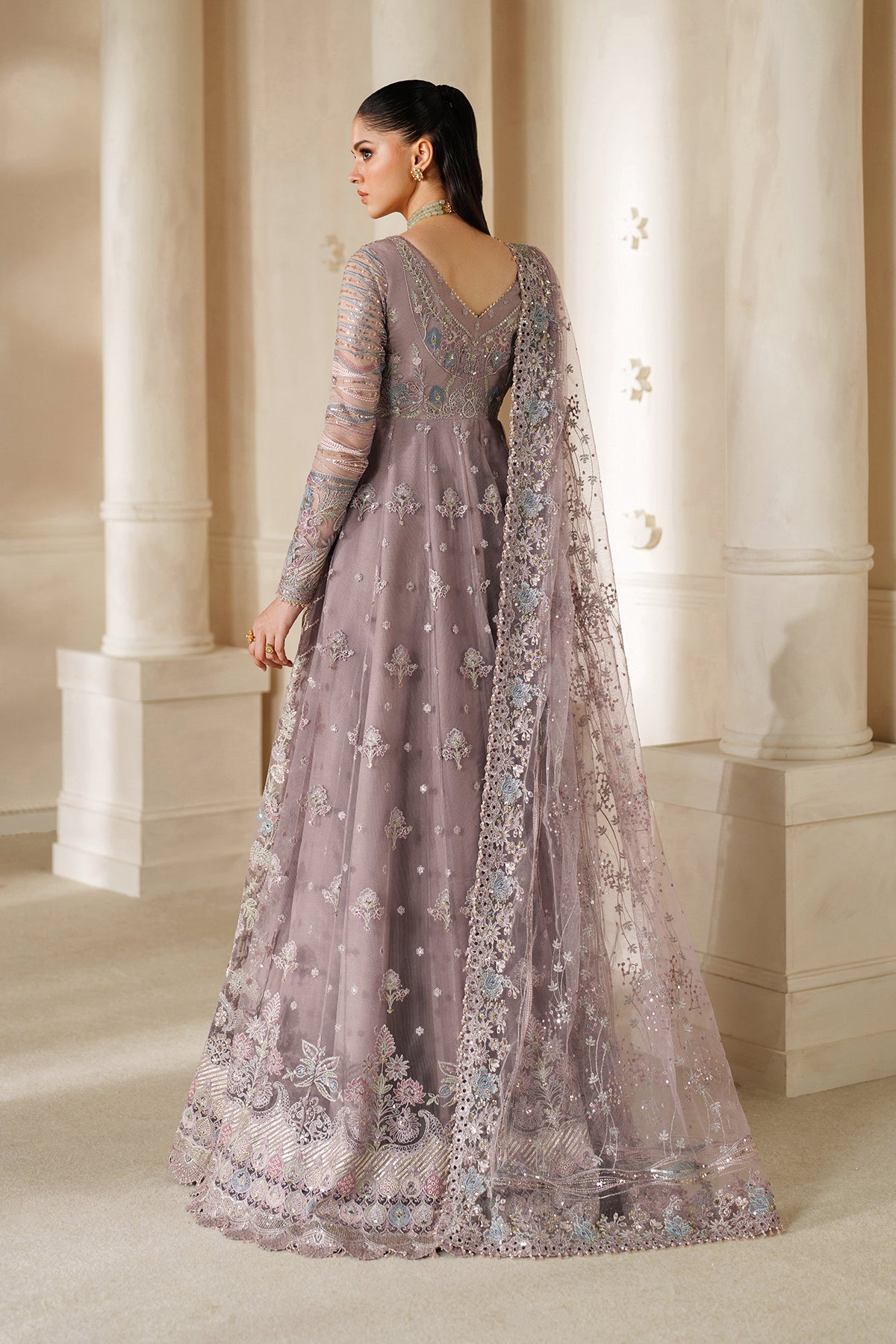 EMBROIDERED NET CH14-04 UNSTITCHED