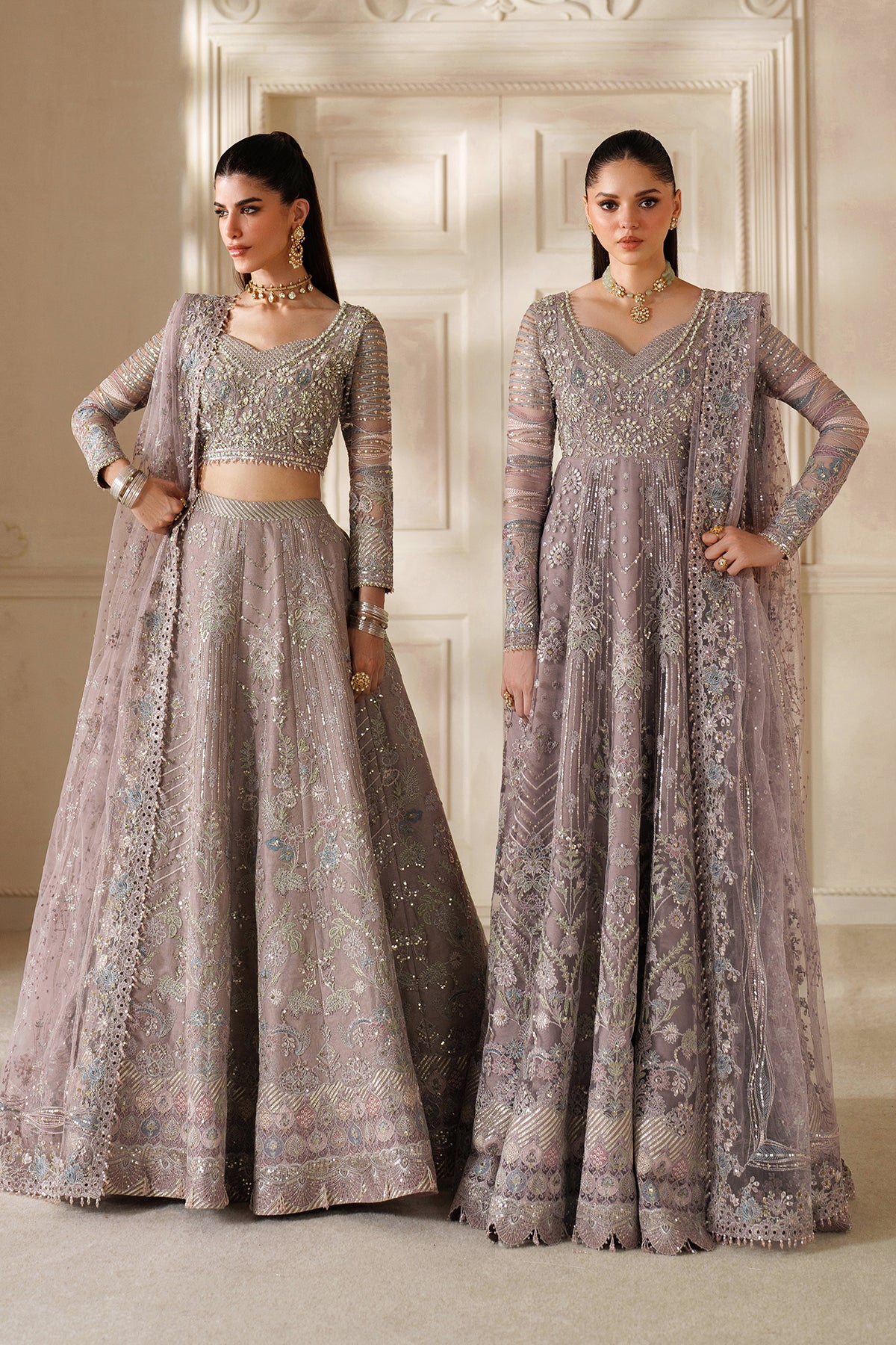 EMBROIDERED NET CH14-04 UNSTITCHED