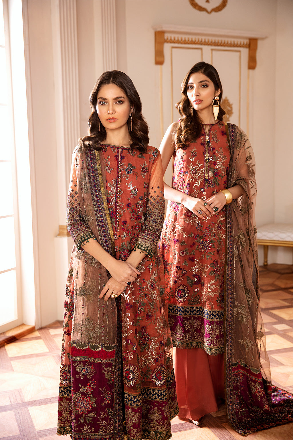 EMBROIDERED NET CH07-03 UNSTITCHED
