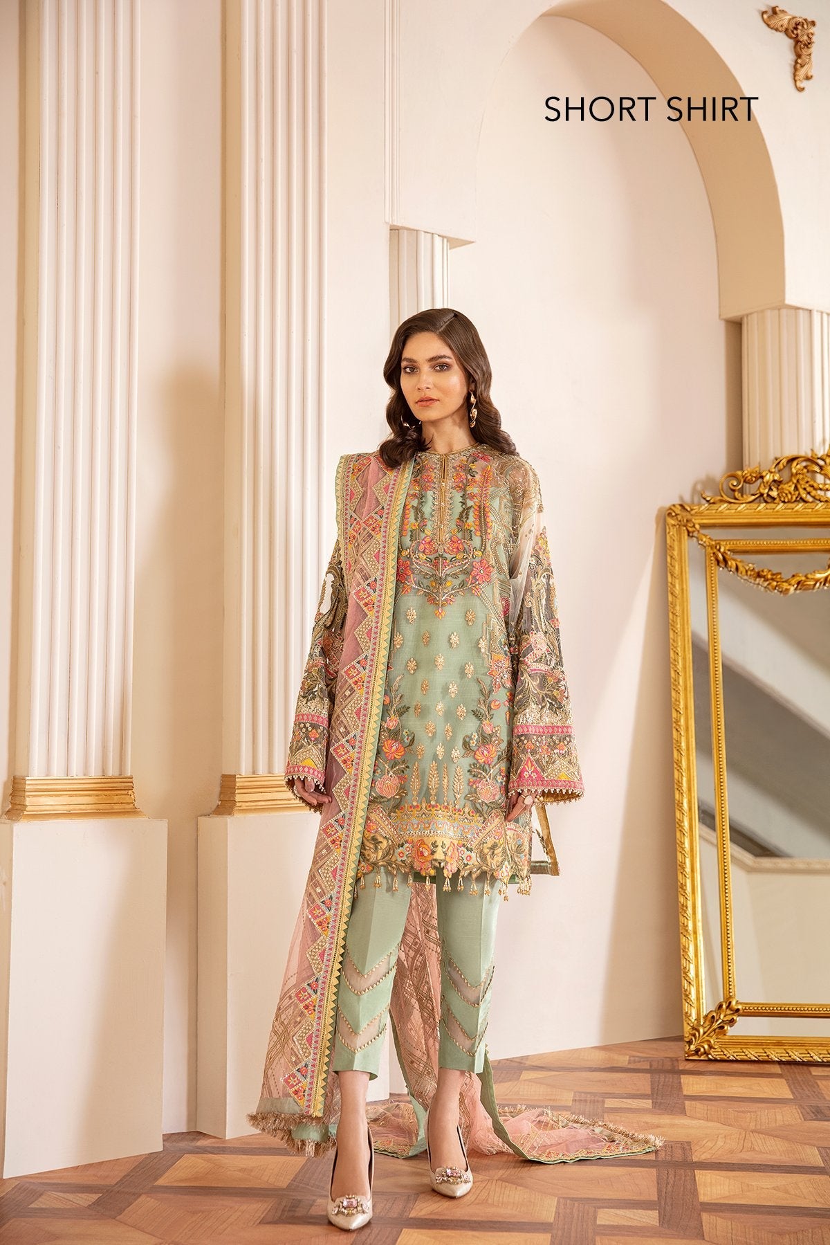 EMBROIDERED NET CH07-01 UNSTITCHED
